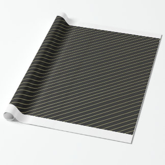 Elegant Gold Stripes Wrapping Paper