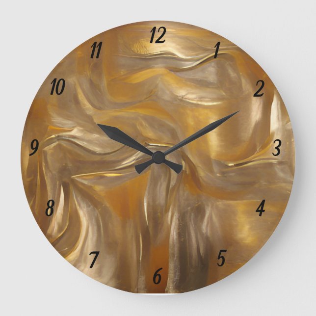 Elegant Gold Stylish Large Clock (Front)