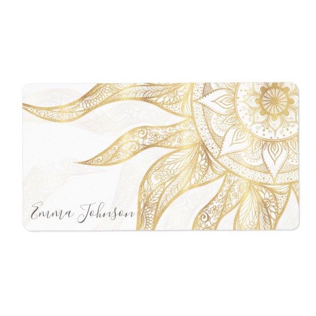 Elegant Gold Sun Mandala Design (Front)