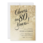 Elegant Gold Surprise 80th Birthday