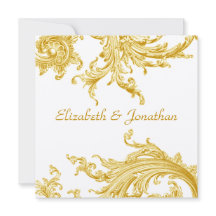 Elegant Gold Sweep Wedding Invitation