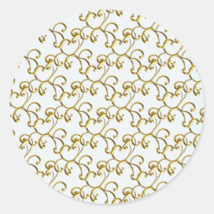 Elegant Gold Swirl Stickers