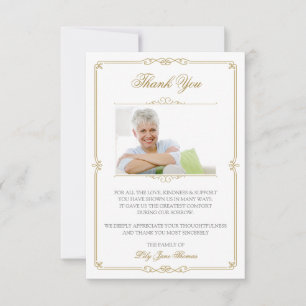 Elegant Gold Swirl Thank You Card Edit Colour