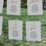 Elegant Gold Table Number 6 Seating Chart<br><div class="desc">These elegant gold table number 6 seating chart cards are perfect for a simple wedding. The neutral design features a minimalist card decorated with romantic and whimsical faux gold foil typography. The card prints on the front and back (double-sided).</div>