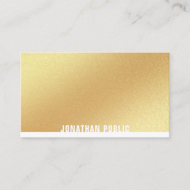 Elegant Gold Template Professional Modern Trendy Business Card (Front)