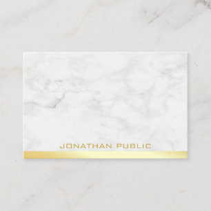 Elegant Gold Text Marble Template Professional Business Card