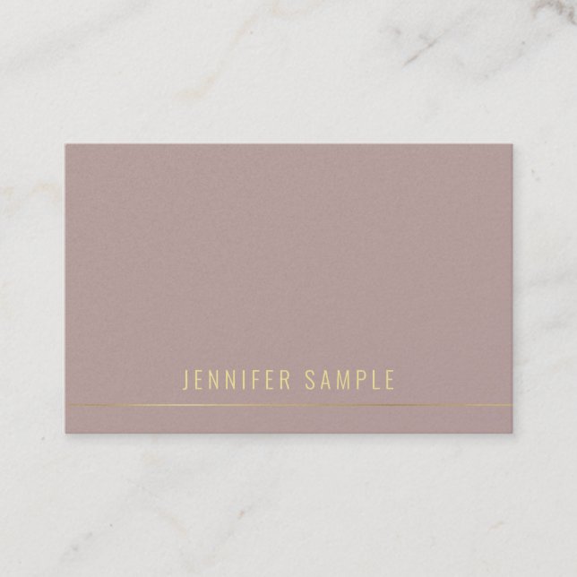 Elegant Gold Text Modern Template Professional Business Card (Front)