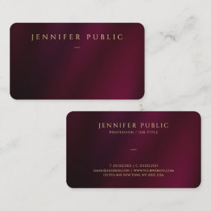 Elegant Gold Text Template Luxury Rounded Corner Business Card