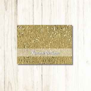 Elegant Gold Texture Chic Custom Name Stationery Note Card