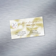 Elegant Gold Texture Logo Business Card