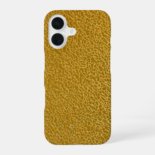 Elegant Gold Texture Protective iPhone 16 Case (Back)