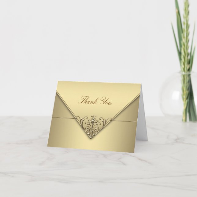 Elegant Gold Thank You Cards (Front)