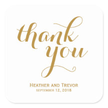 Elegant Gold Thank You Favour