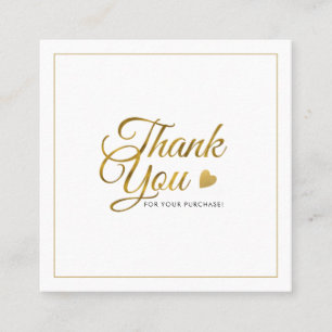 Elegant Gold Thank You Logo Promotional Code  Discount Card