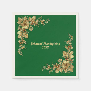 Elegant Gold Thanksgiving Napkin