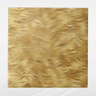 Elegant Gold Tiger Animal Print Tile