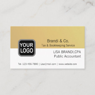 Elegant Gold Tone Logo Template  Business Card