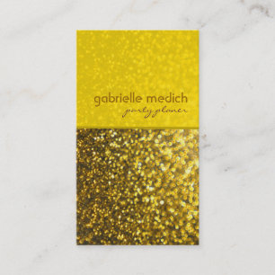 Elegant Gold Tones Glitter Pattern Business Card