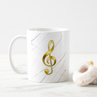 Elegant Gold Treble Clef Home Art