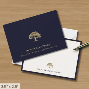 Elegant Gold Tree Logo Card