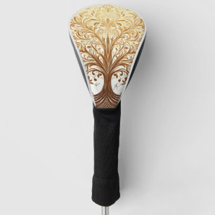 Elegant Gold Tree of Life Celebration Namaste Golf Head Cover