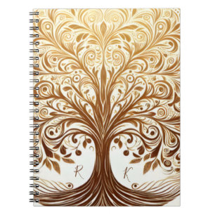 Elegant Gold Tree of Life Spiritual Celebration Notebook
