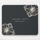 Elegant Gold Tropical Hibiscus Flower