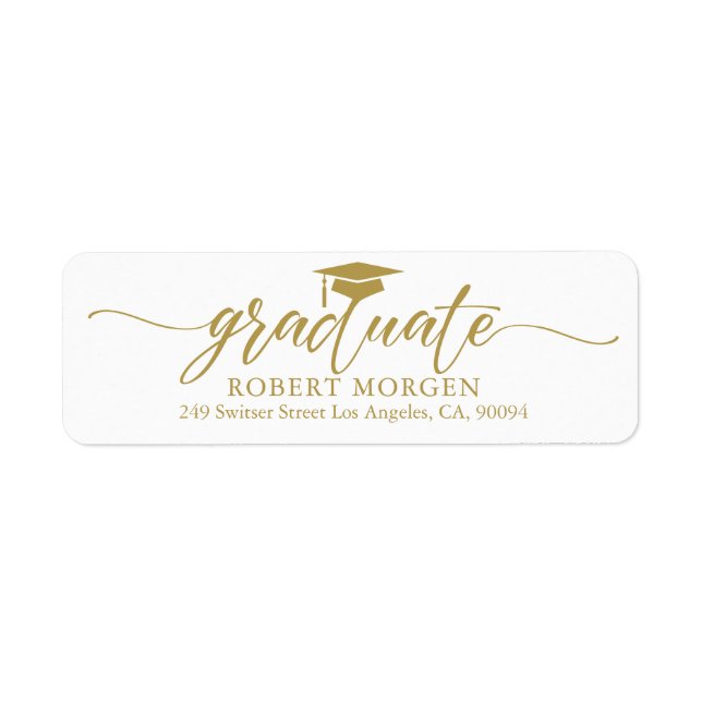 Elegant Gold Typography On White Background (Front)