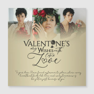 Elegant Gold Valentine’s Day Photo Collage
