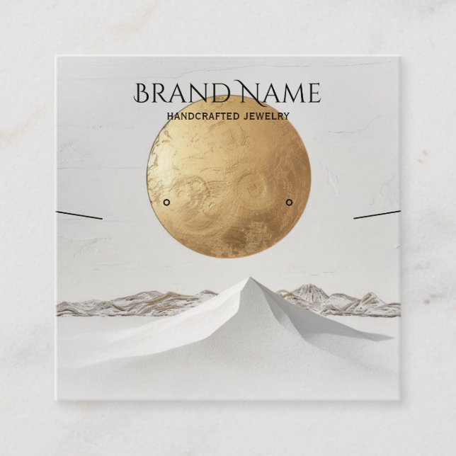 Elegant Gold Venus Jewellery Display Square Business Card (Front)