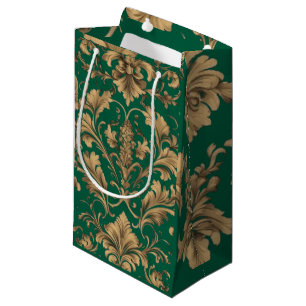 Elegant Gold Vintage Damasks Gift Bag