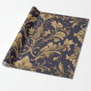 Elegant Gold Vintage Damasks  Wrapping Paper