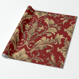 Elegant Gold Vintage Damasks  Wrapping Paper