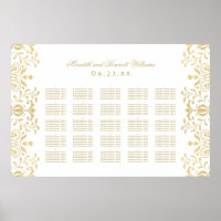 Elegant Gold Vintage Glamour Wedding Seating