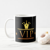 Elegant gold VIP business coffee mug