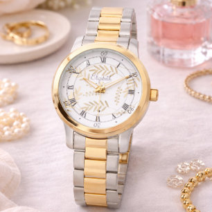 Elegant Gold Watch Gift for Her Personalised