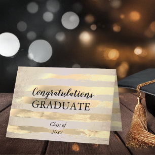 Elegant Gold Watercolor Congratulations Graduate Card