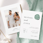 Elegant Gold Wax Seal Sage Green Wedding Invitation<br><div class="desc">Elegant Gold Wax Seal Sage Green Wedding Invitations</div>