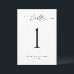Elegant Gold Wedding 5x7 Table Number Cards<br><div class="desc">Simple, Elegant 5x7 Double-Sided Table Number: Elegance meets simplicity in our exquisitely designed 5x7 Double-Sided Table Number. Crafted in classic black and white, this elegant addition adds a touch of sophistication to your wedding decor. Its timeless minimalist design ensures it effortlessly blends with any theme, making it the perfect accent...</div>