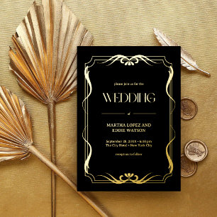 Elegant Gold Wedding Art Nouveau