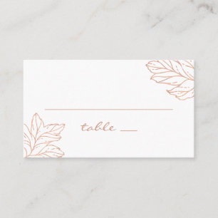 Elegant gold wedding. Classic botanical fall Place Card