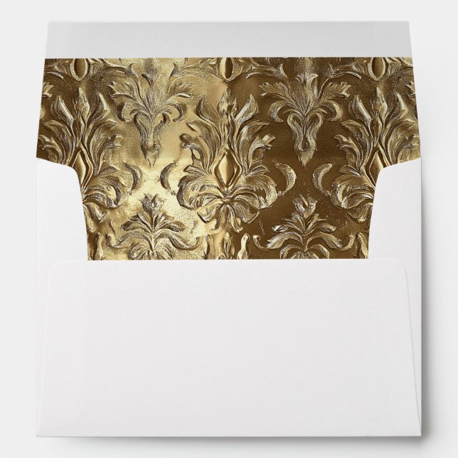 Elegant Gold Wedding Envelope (Back (Bottom))