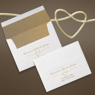 Elegant Gold Wedding Envelope