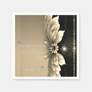 Elegant Gold Wedding Napkin