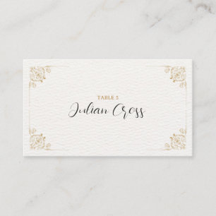 Elegant Gold Wedding Place Card