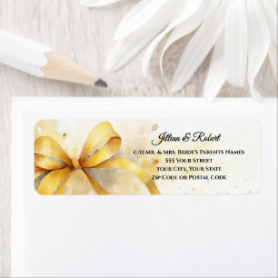 Elegant Gold Wedding Return Address