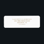 Elegant Gold Wedding Return Address Labels<br><div class="desc">Elegant Gold Wedding Return Address Labels</div>