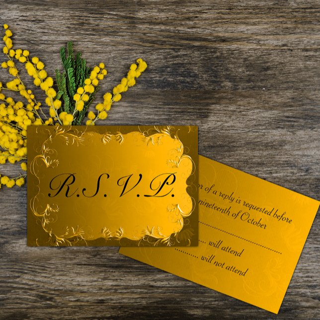 Elegant Gold Wedding RSVP (Creator Uploaded)