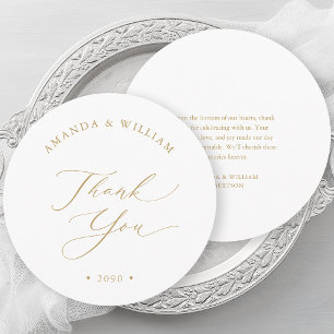 Elegant Gold Wedding Thank You Card