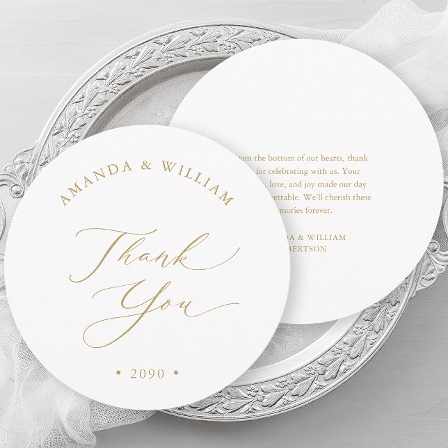 Elegant Gold Wedding Thank You Card (Creator Uploaded)